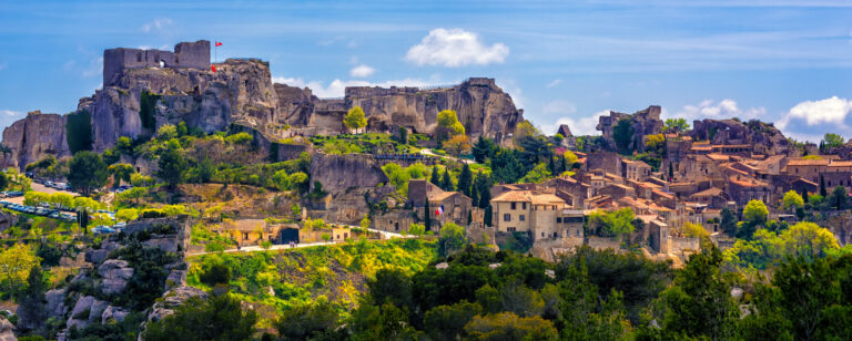 Les,Baux-de-provence,Village,,Spectacular,Located,In,Alpilles,Mountains,,Provence,,France